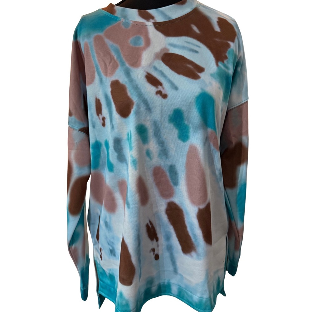 1.4.3. Story by‎ Line Up Blue and Brown Tie-Dye Sweatshirt